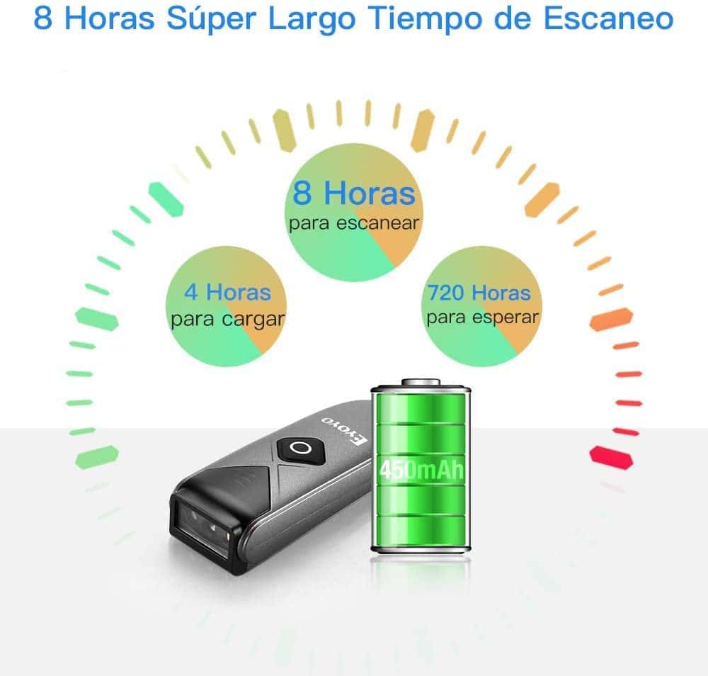 Escáner de Códigos de Barras Eyoyo, Mini Lector de Códigos - Imagen 8