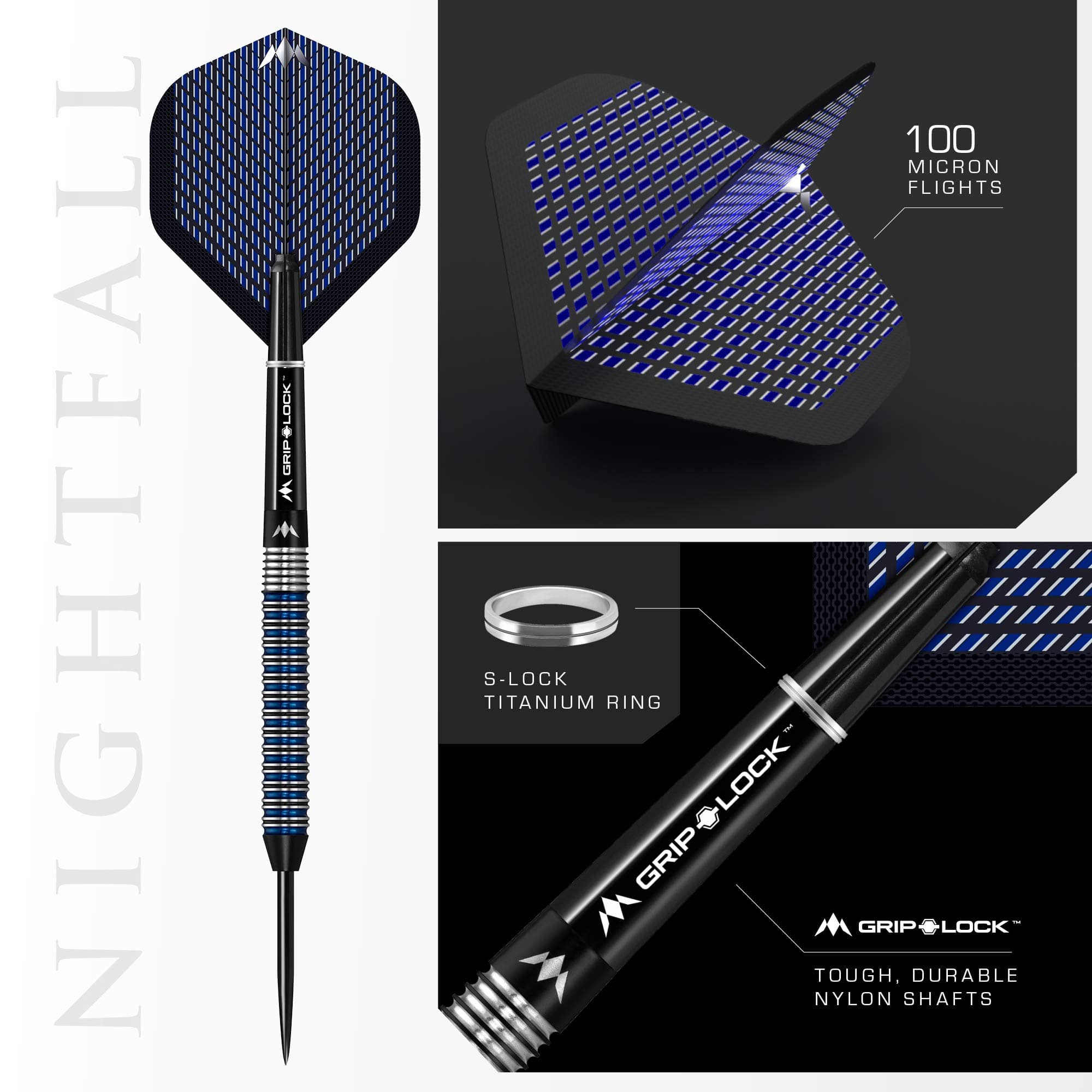 Set de Dardos Mission Nightfall | Barril -Negro/Azul - Imagen 5