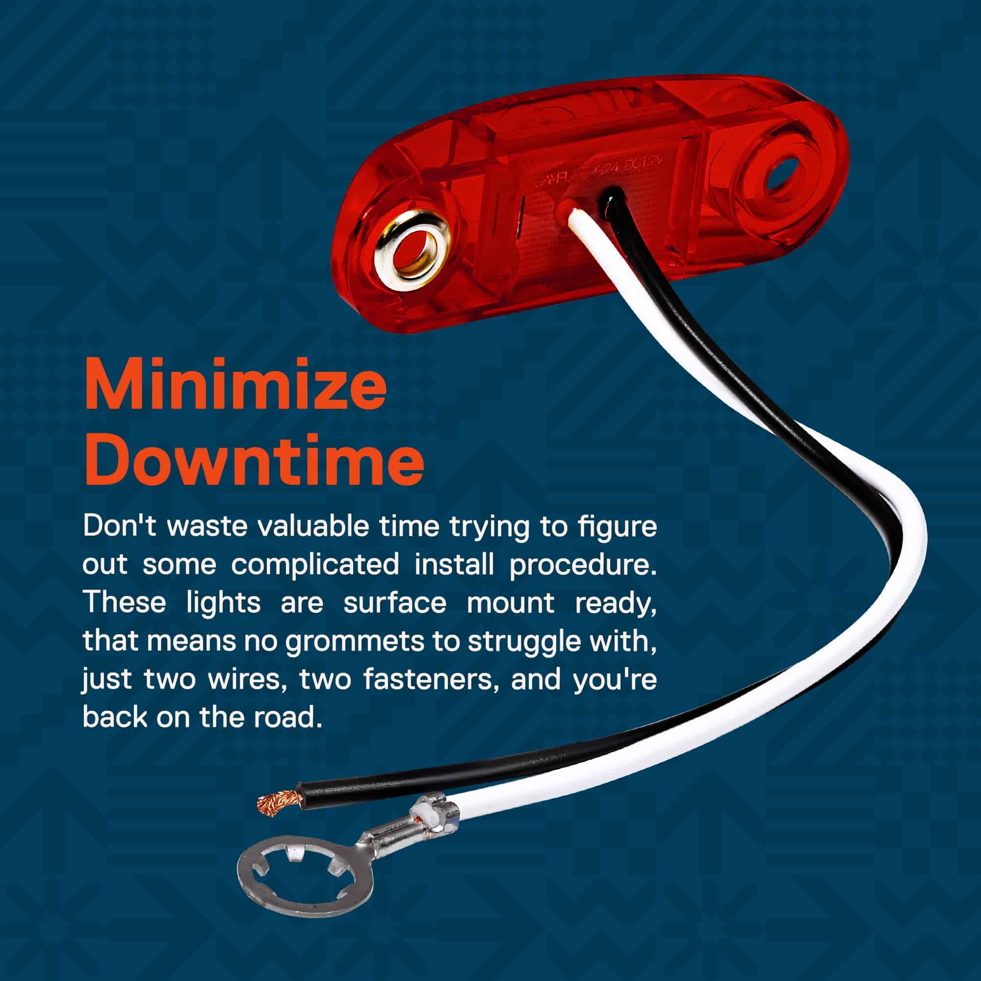 Kit de luces marcadoras para remolque con LED rojo TRUE - Imagen 5