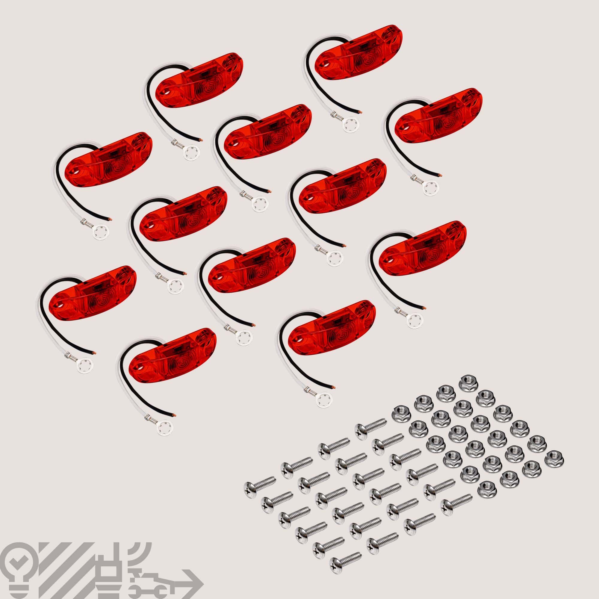 Kit de luces marcadoras para remolque con LED rojo TRUE - Imagen 9