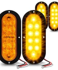 Kit de 4 luces de cola LED ovaladas de 6 pulgadas color