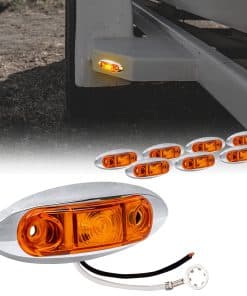 Kit de 8 luces marcadoras de remolque LED ámbar de 2.5" con