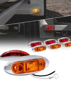 TRUE MODS 8pc 2.5" Luz Marcadora de Remolque LED Ámbar +