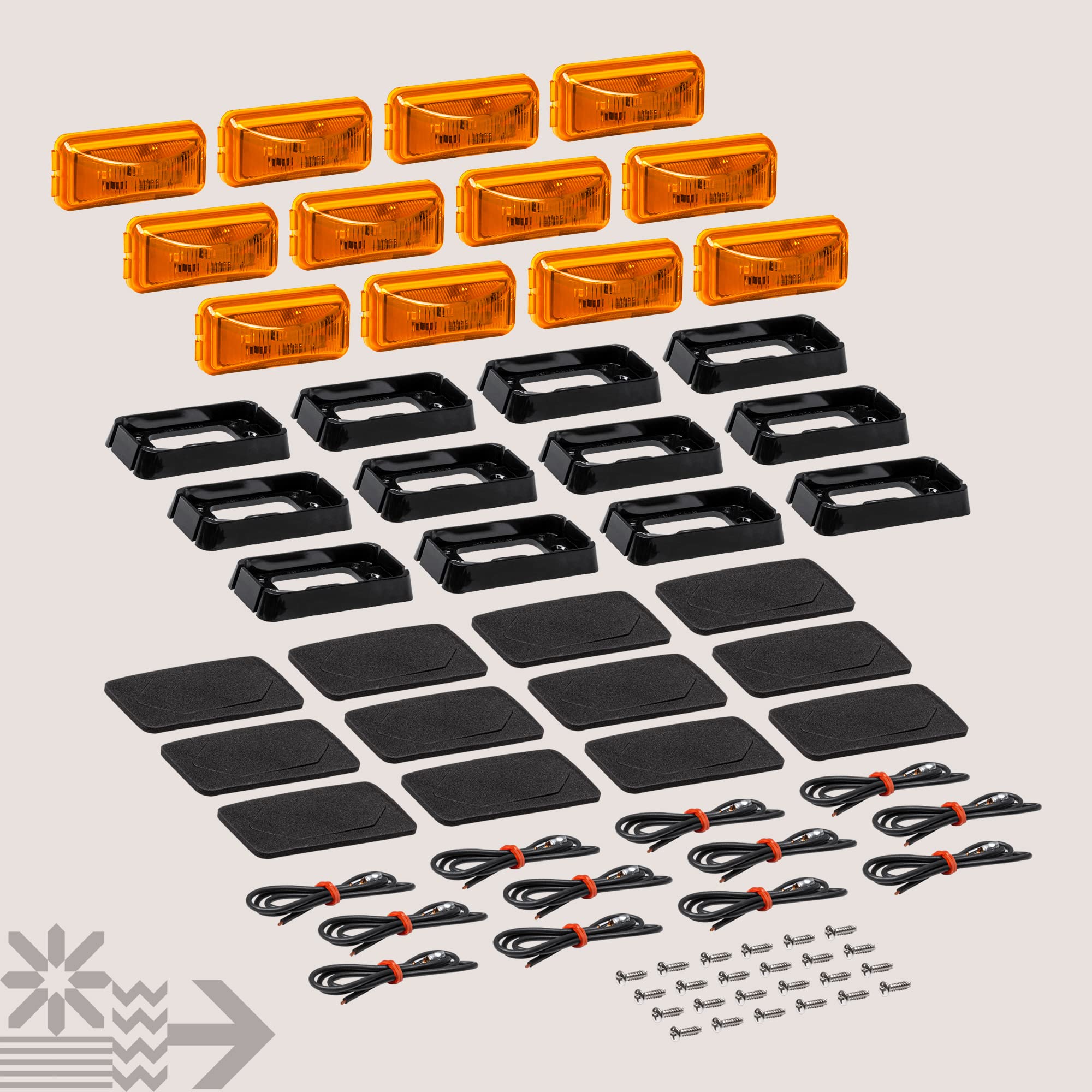 12 Luces Marcadoras Ámbar LED para Remolque TRUE MODS con - Imagen 9