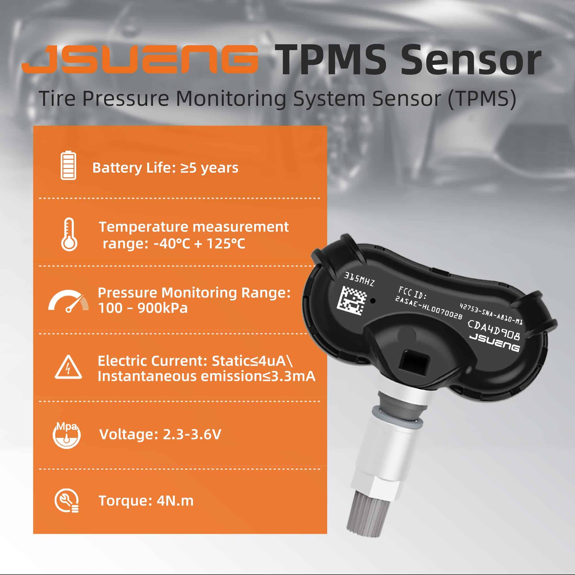 Sensor de TPMS de Repuesto Jsueng para Honda Civic, CR-Z - Imagen 4