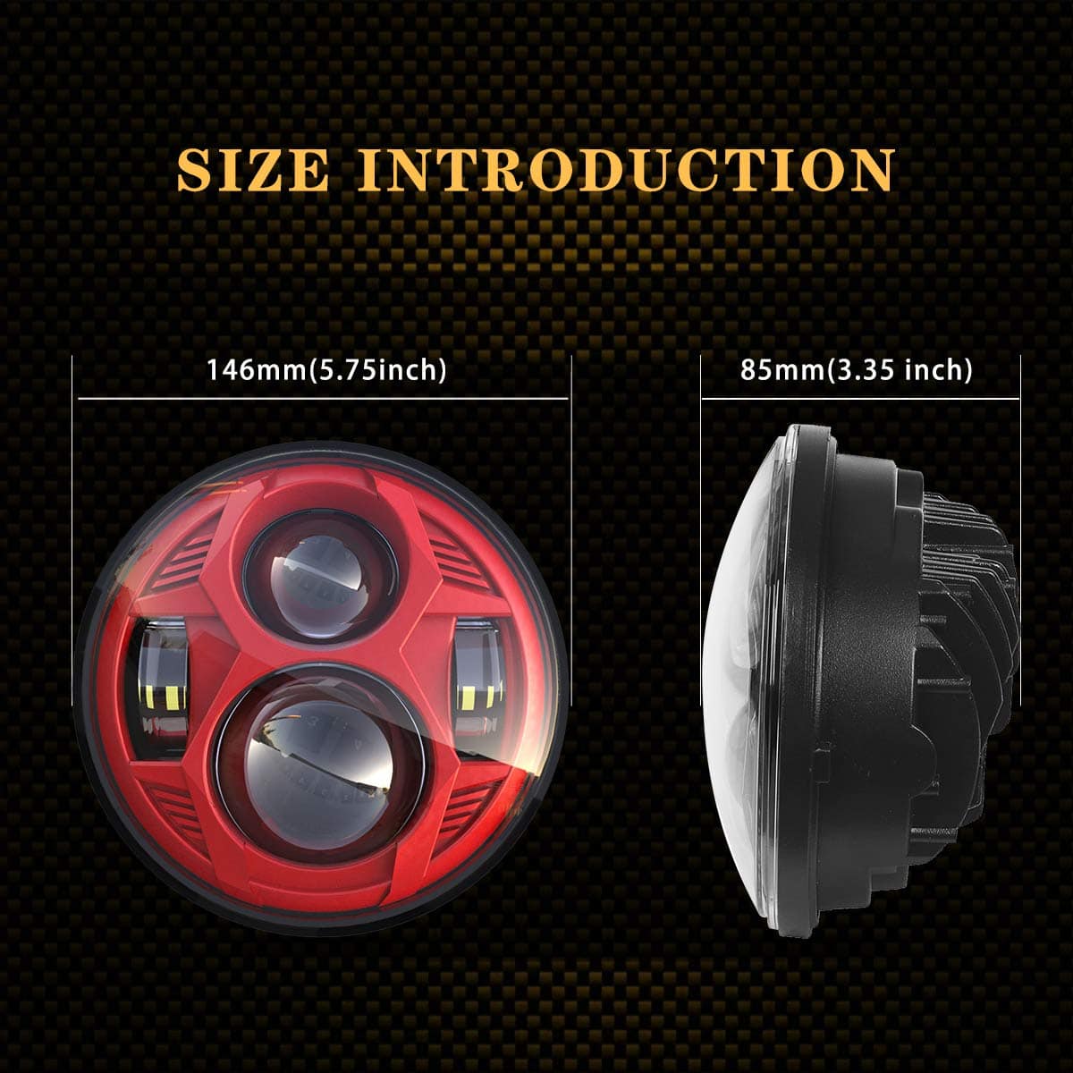 Faros delanteros LED redondos de 5.75 pulgadas 51W 5-3/4" - Imagen 5