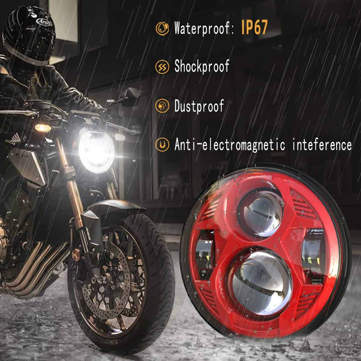 Faros delanteros LED redondos de 5.75 pulgadas 51W 5-3/4" - Imagen 6