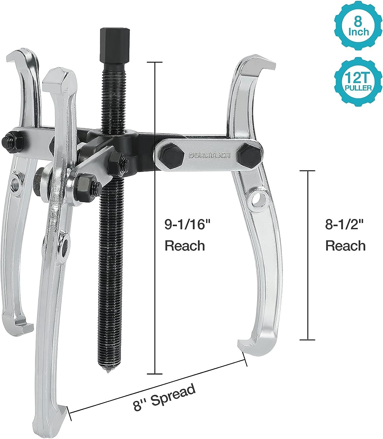 DURATECH 8-Pulgadas 3-Mordazas Extractor de Engranajes, - Imagen 4