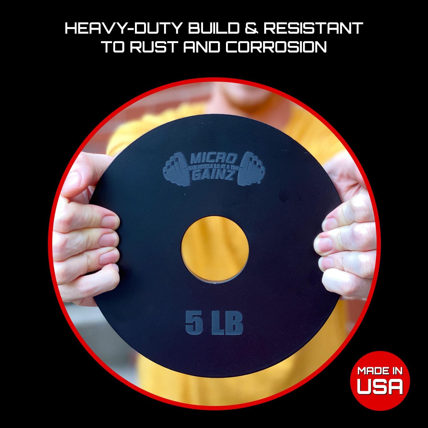 Set de Barra Olímpica de Acero Micro Gainz con 2 Placas, - Imagen 3