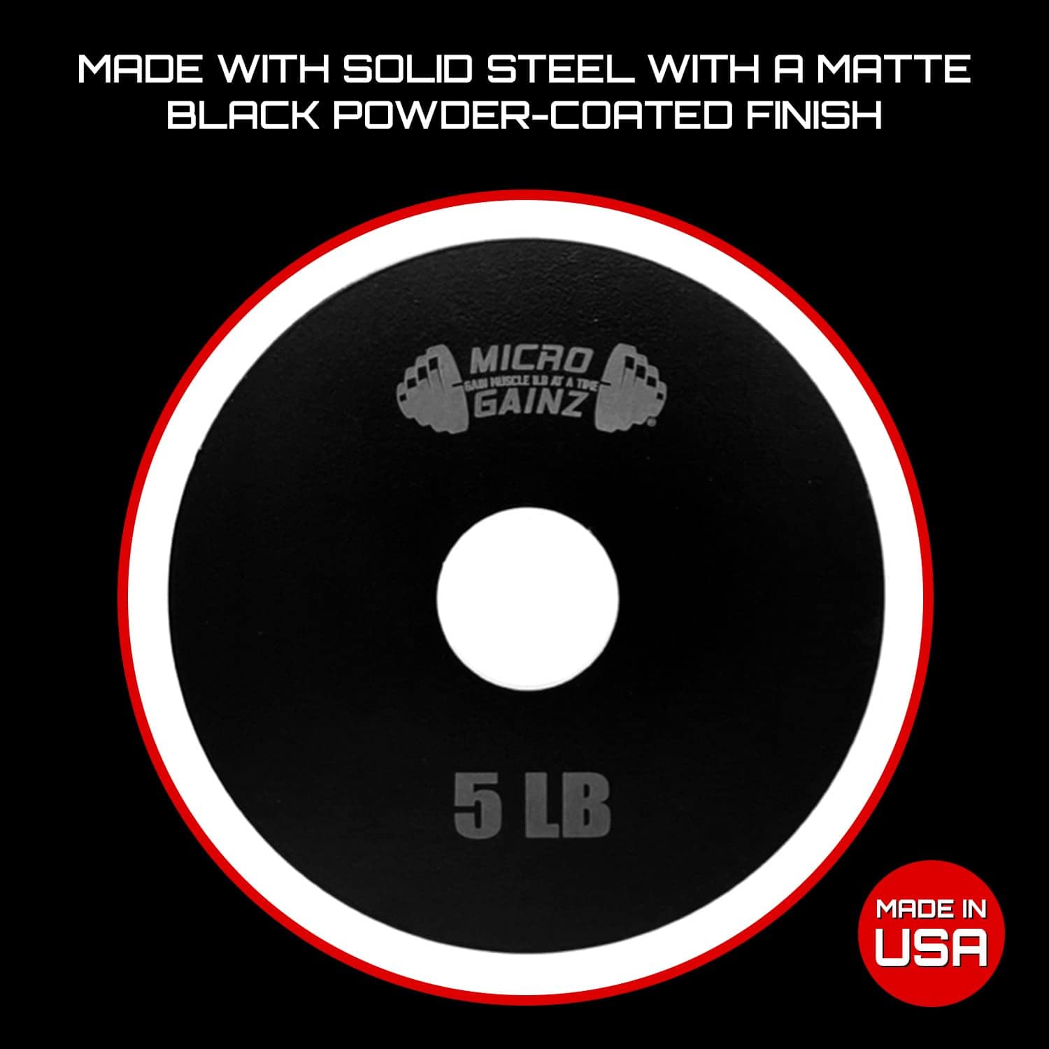 Set de Barra Olímpica de Acero Micro Gainz con 2 Placas, - Imagen 7