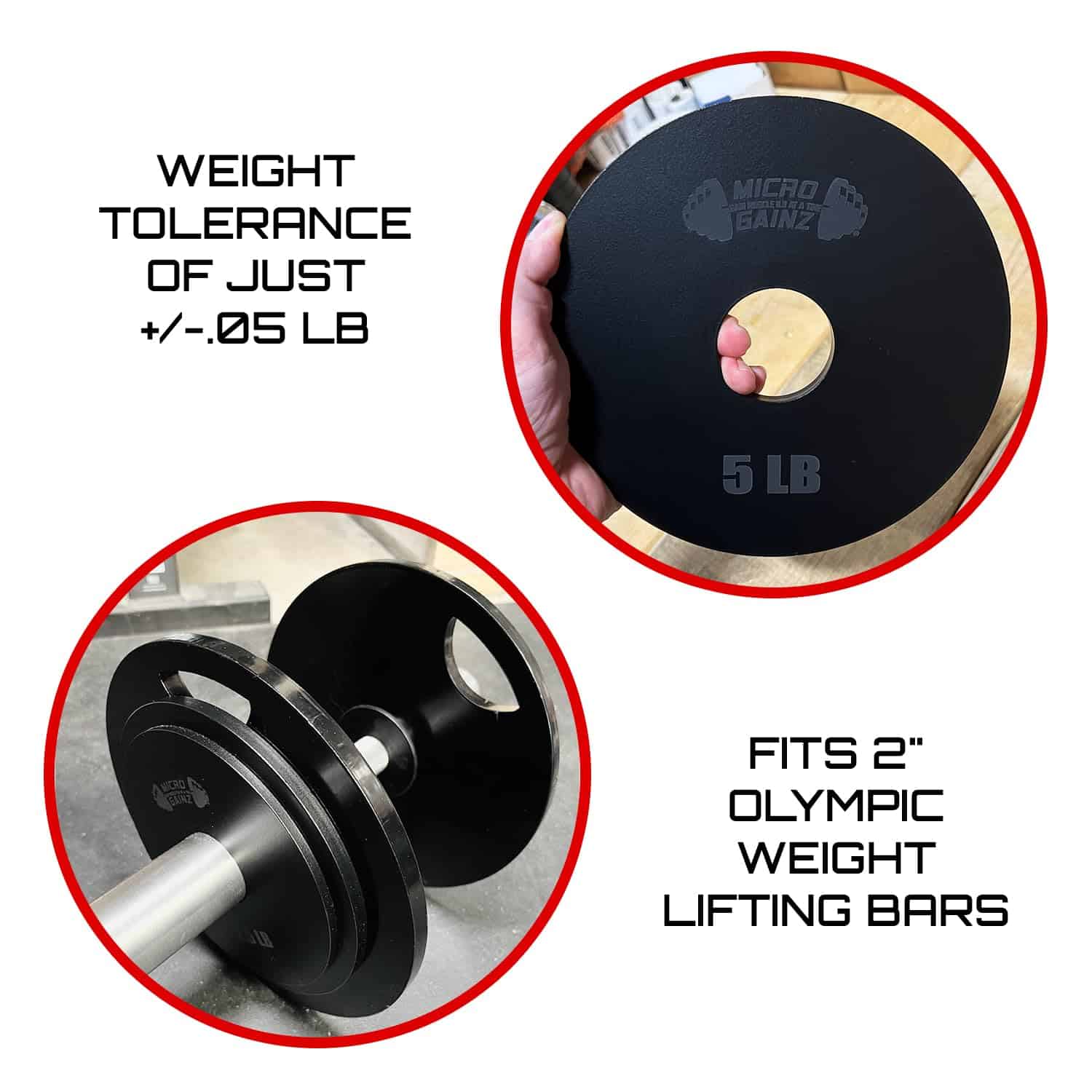 Set de Barra Olímpica de Acero Micro Gainz con 2 Placas, - Imagen 6