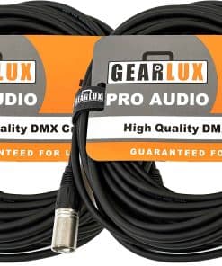 Cable DMX Gearlux, 3 Pines, Macho a Hembra, 50 Pies -