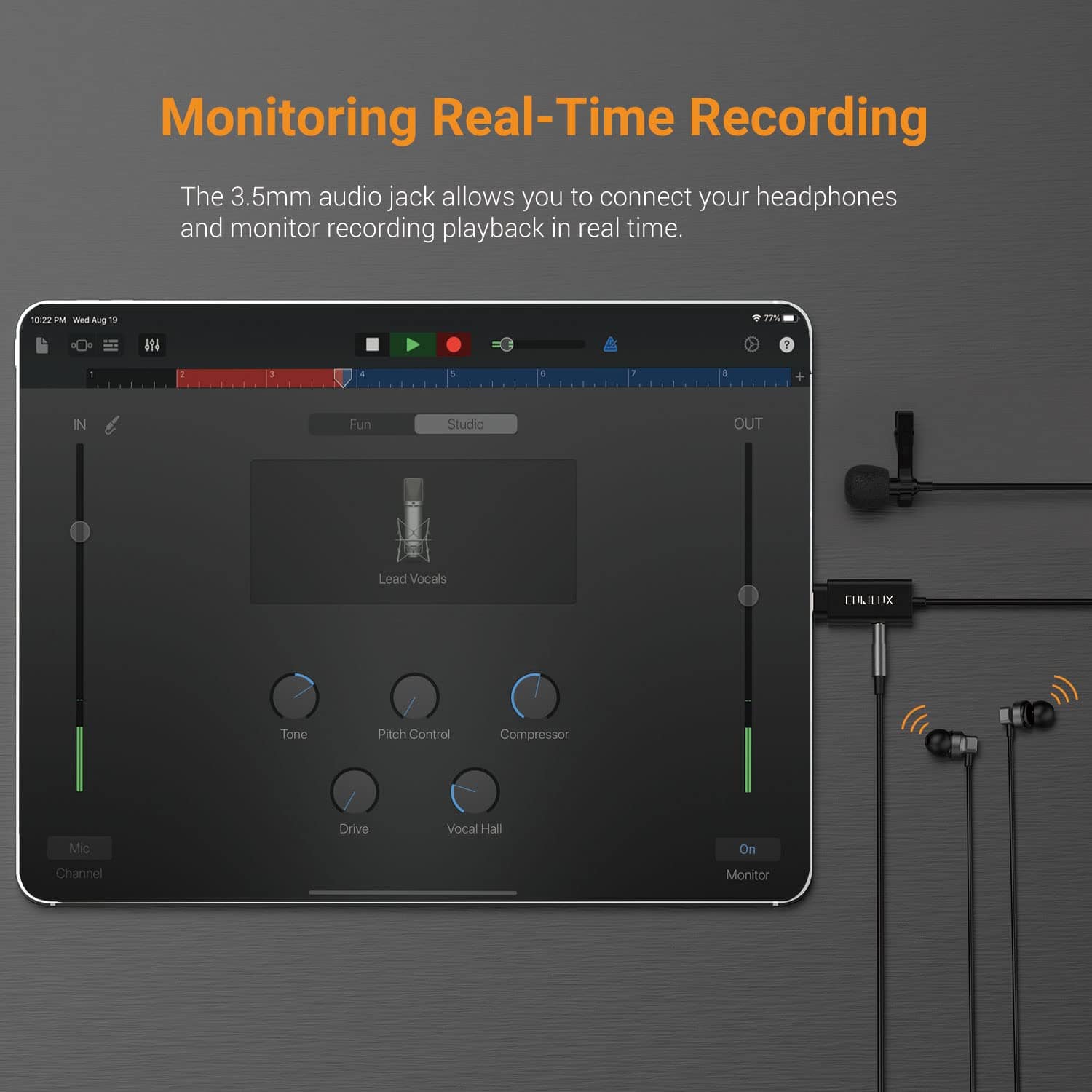 Cubilux MLC-2 Micrófono Lavalier USB C con conector de - Imagen 3