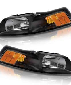 Faros para Ford Mustang 1999-2004, Negro con Reflector