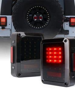 JUNHOM Luces LED de Lente de Humo para Cola para Jeep