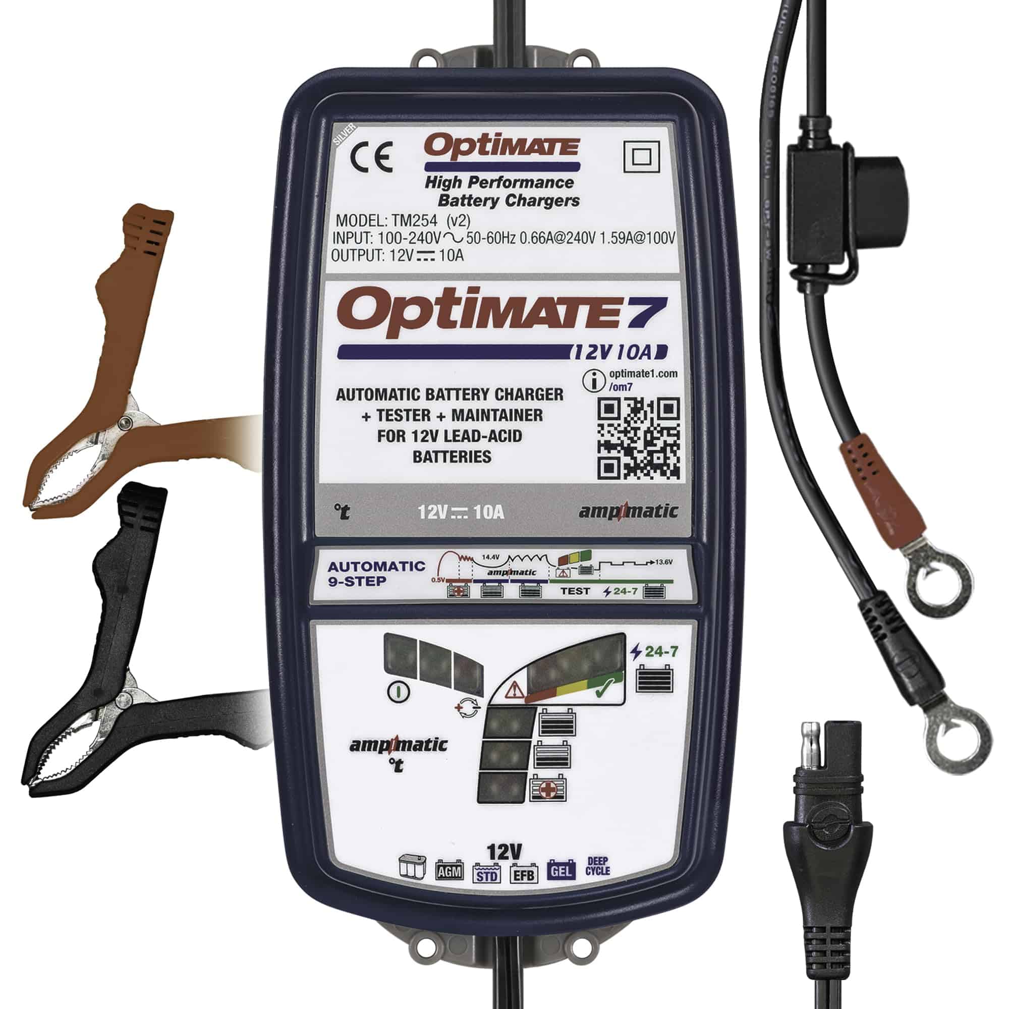 Optimate 7 AmpMatic - 12V 10A, Cargador de batería