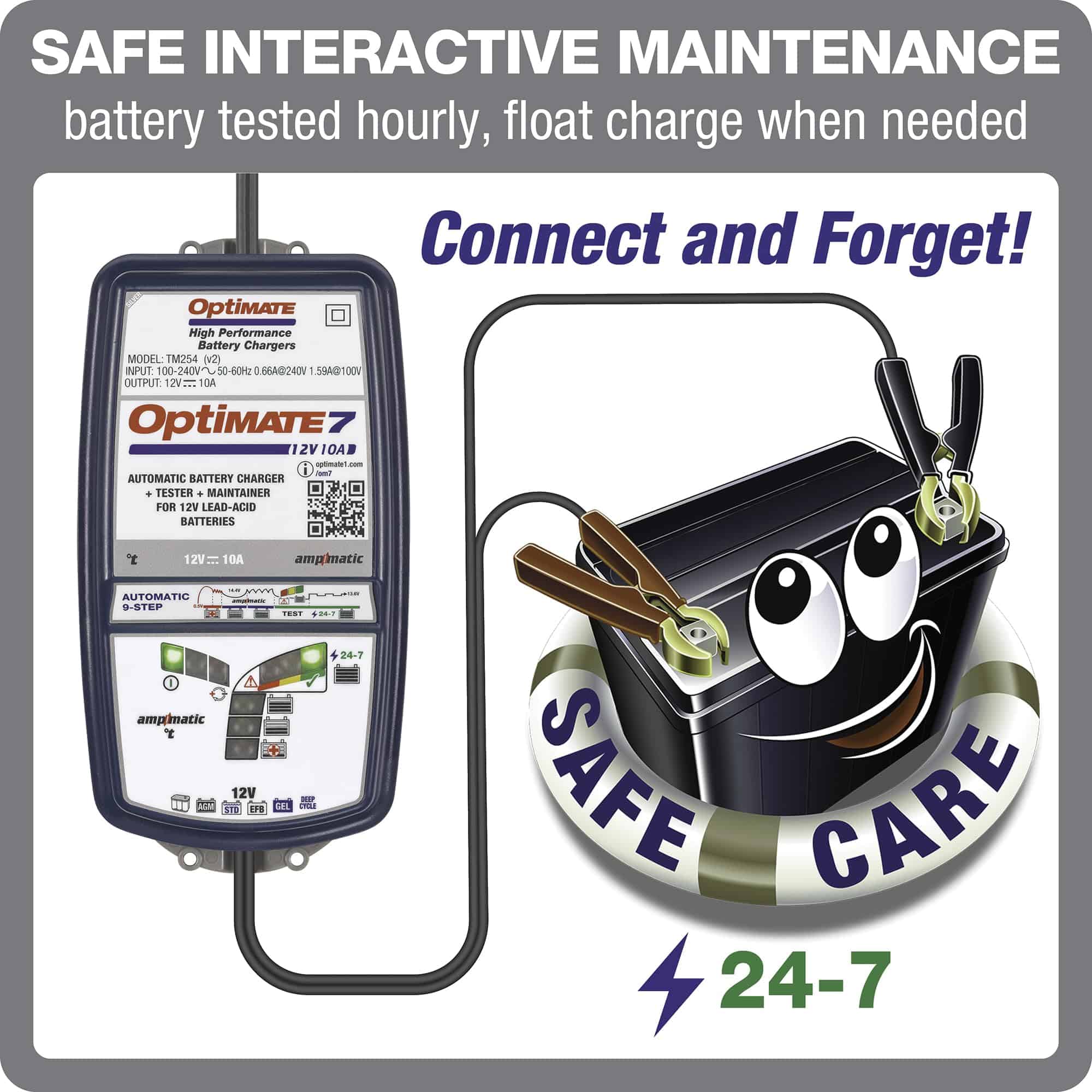 Optimate 7 AmpMatic - 12V 10A, Cargador de batería - Imagen 7