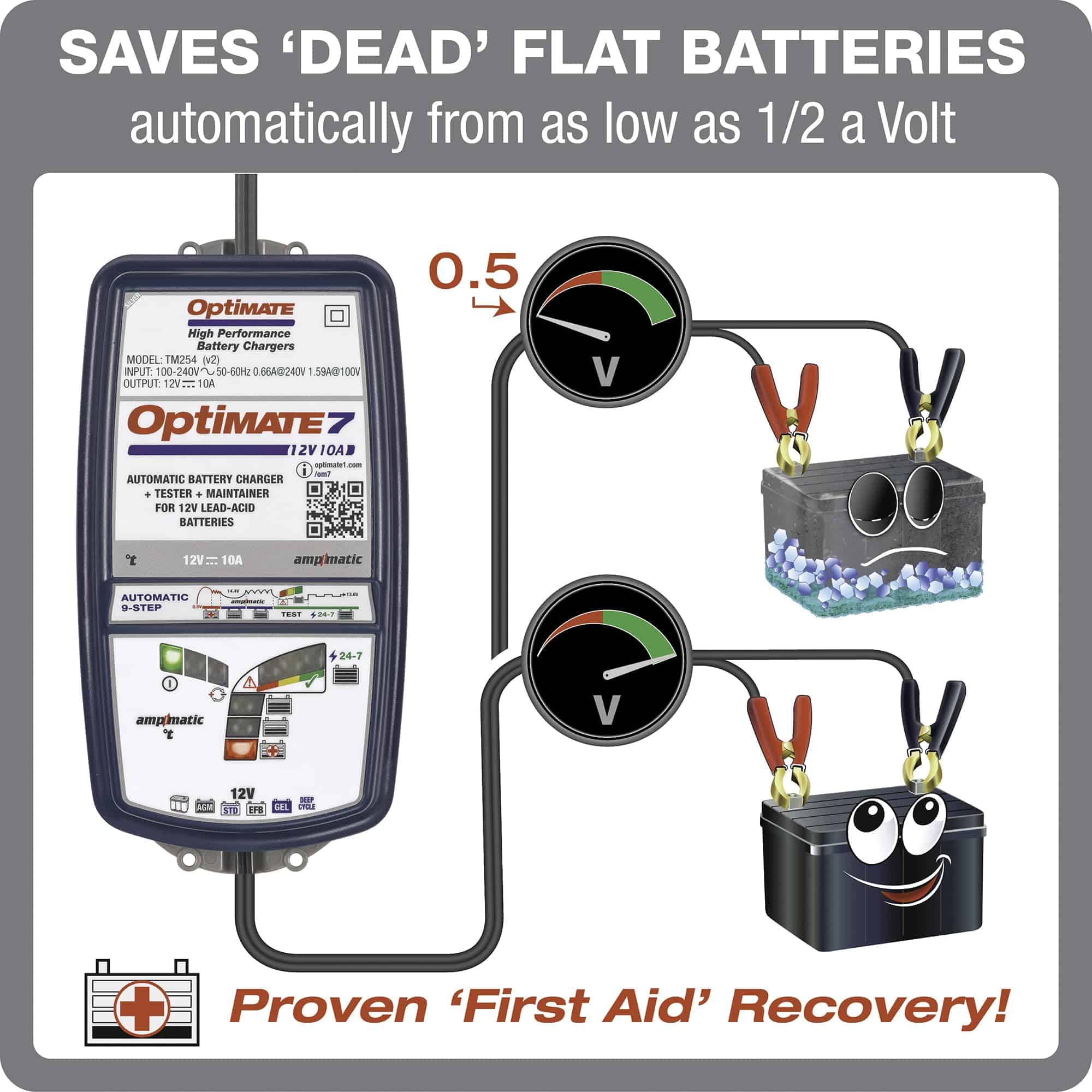 Optimate 7 AmpMatic - 12V 10A, Cargador de batería - Imagen 6