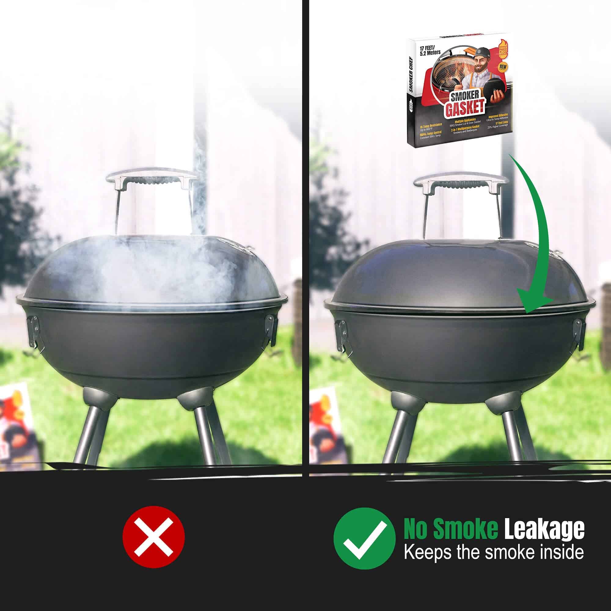 Sello de parrilla para ahumador Smoker Chef - Cinta de - Imagen 5