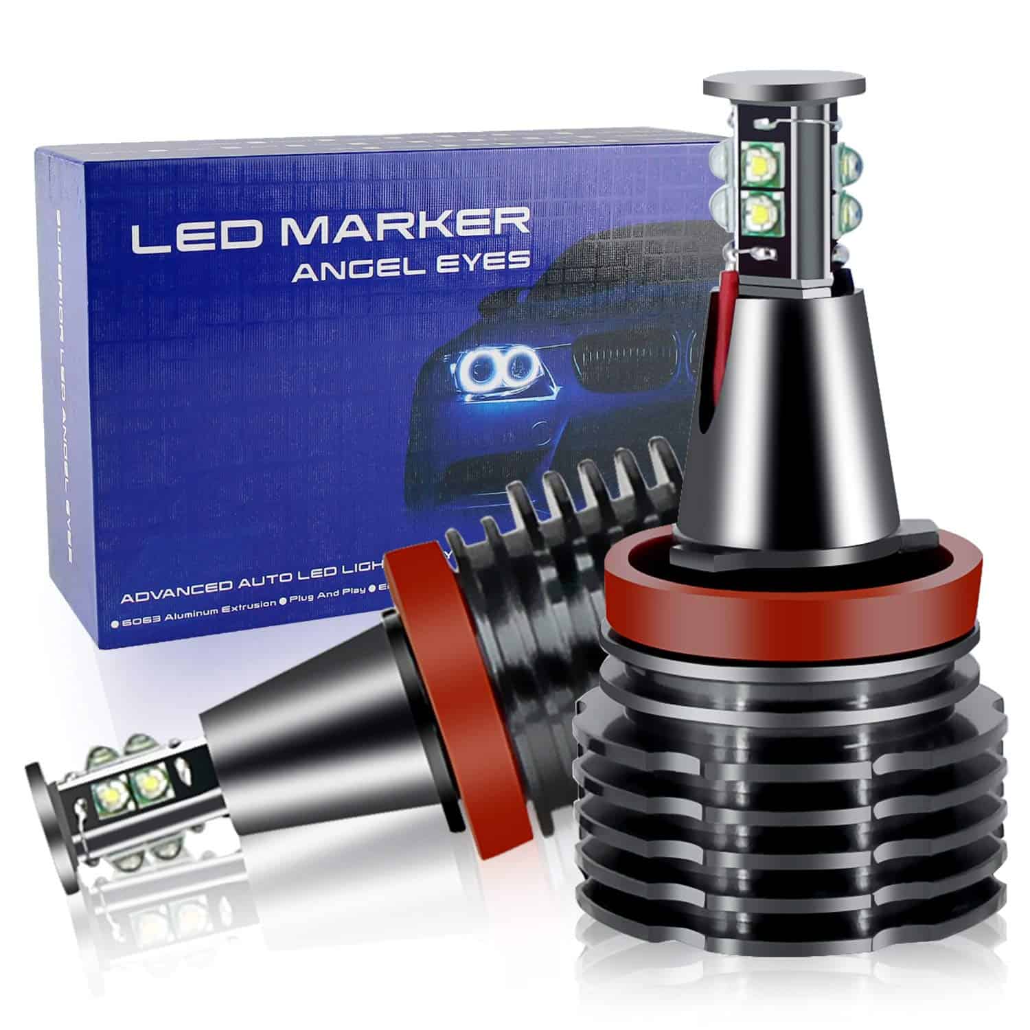 APMAT H8 Luces de Angel Eyes Halo LED Bombilla Compatible