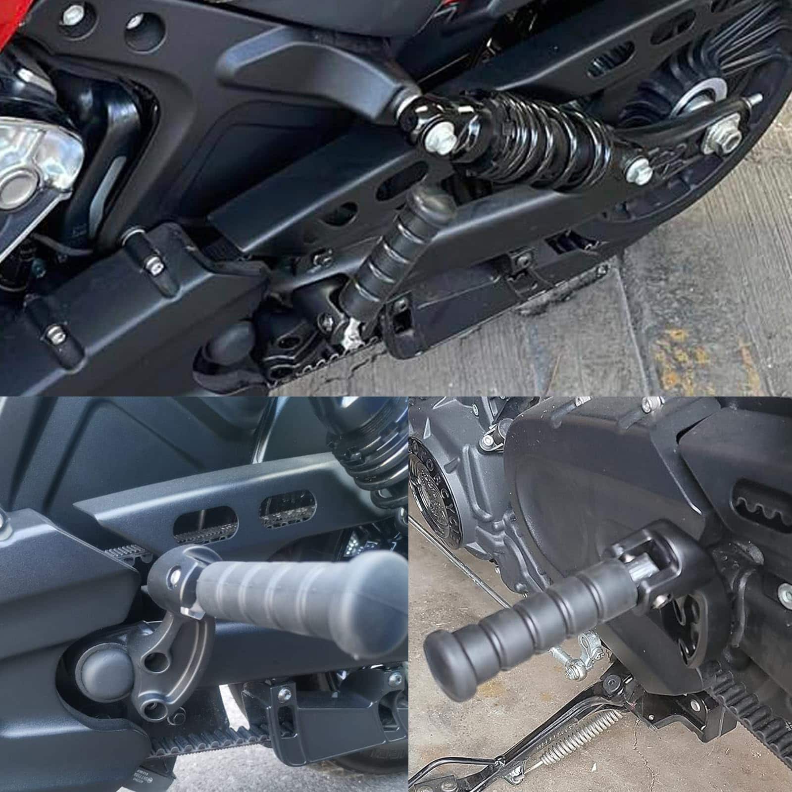 Worldmotop Reposapiés de pasajero trasero para motocicletas - Imagen 4