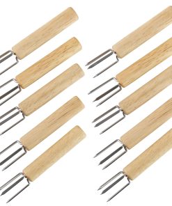 Set de 10 Pinchos para Elote de Acero Inoxidable con Mango