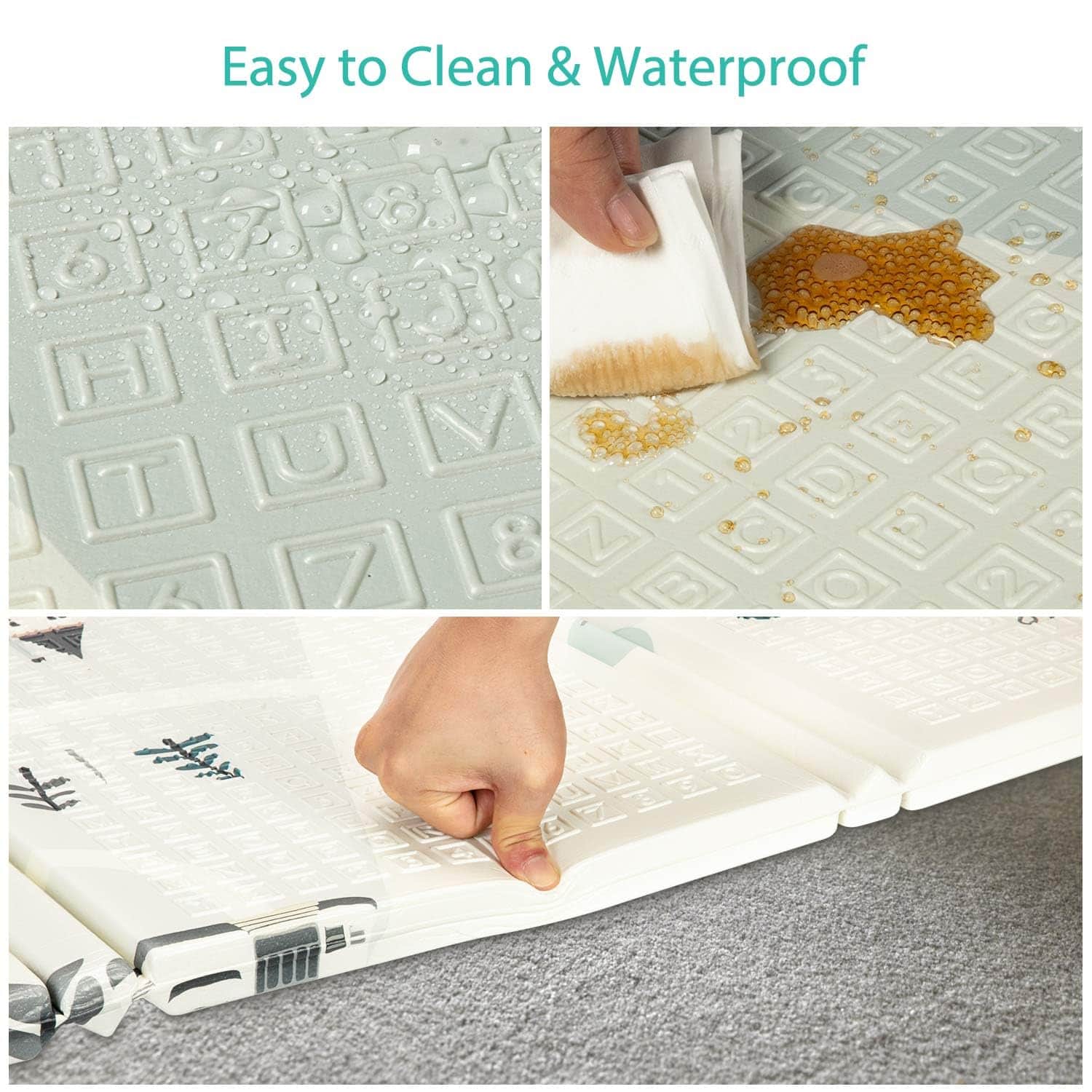 FLAGAV Tapete de Juego para Bebés, Tapete de Gateo Extra - Imagen 6