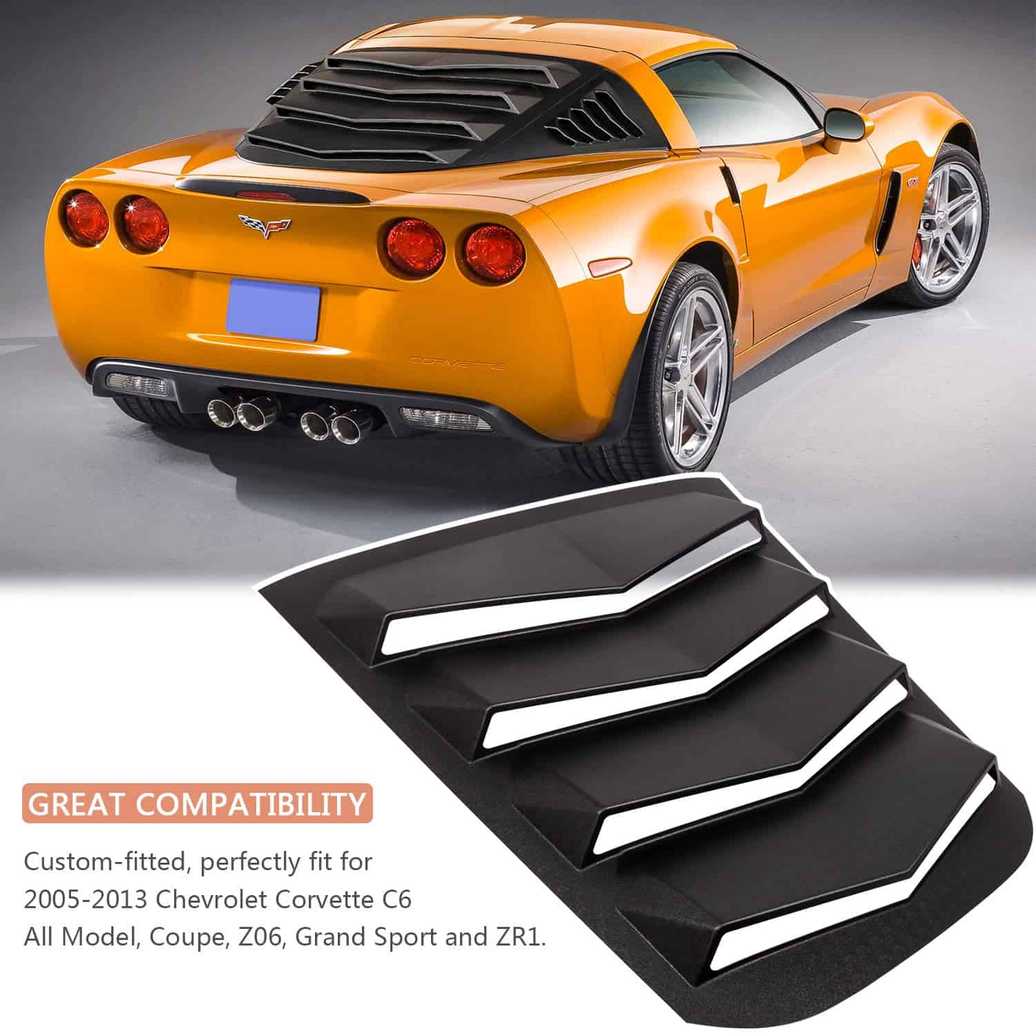 Yoursme Rejillas de Ventana Trasera y Lateral Parabrisas - Imagen 4