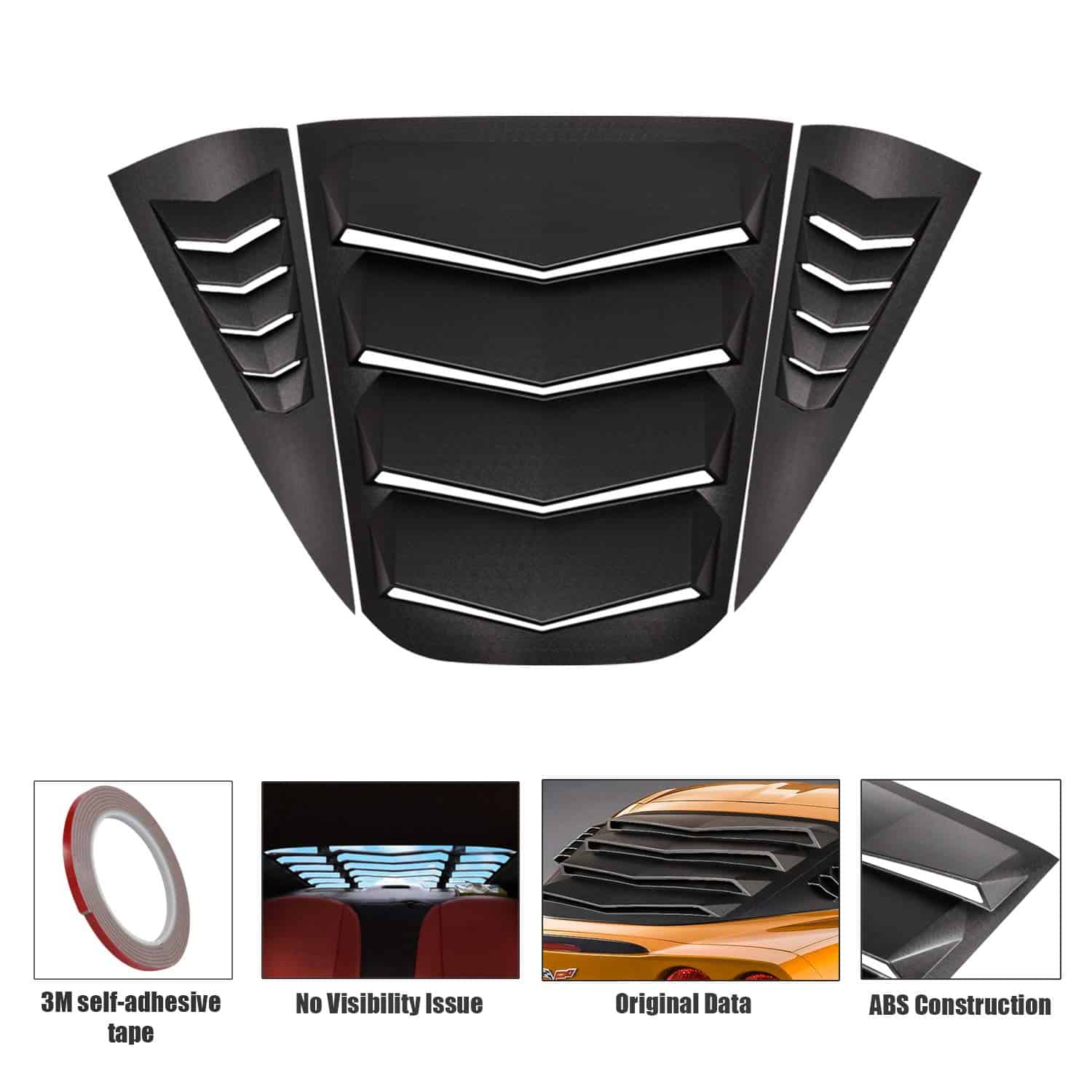 Yoursme Rejillas de Ventana Trasera y Lateral Parabrisas - Imagen 8