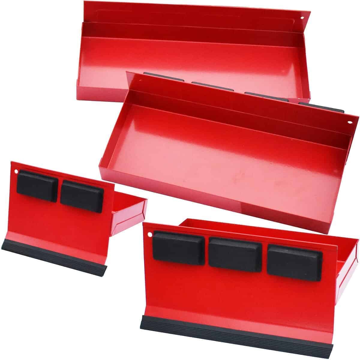 Set de 4 Estantes Magnéticos - Bandejas Rojas para