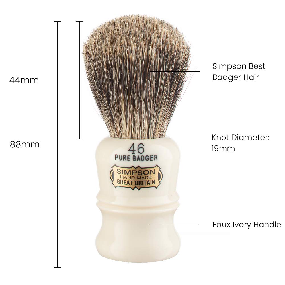 Brocha de Afeitar Simpson Berkeley 46 Pure Badger - Brocha - Imagen 4
