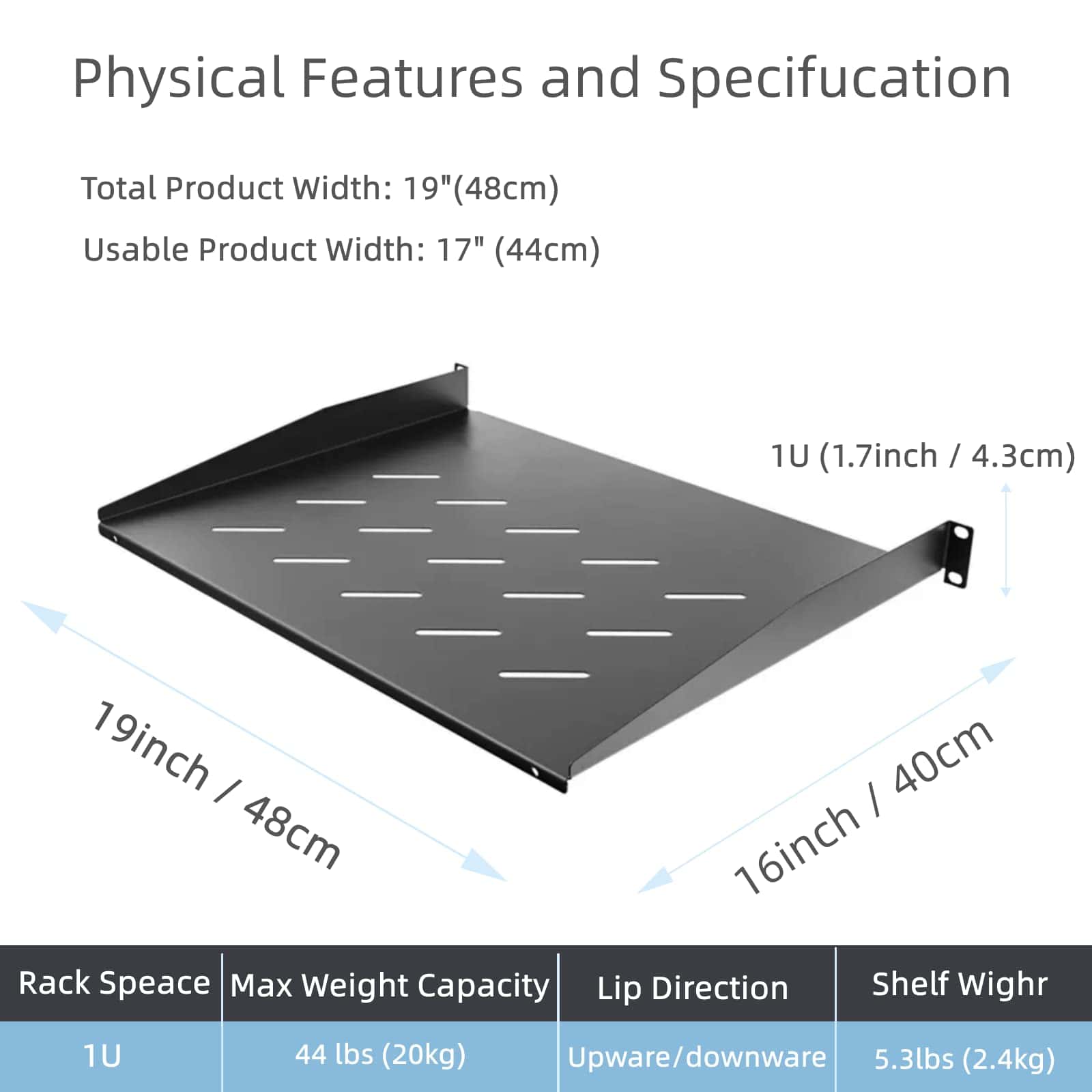 Repisa Universal TECHTOO Vented Cantilever - 16" Profundo - Imagen 4