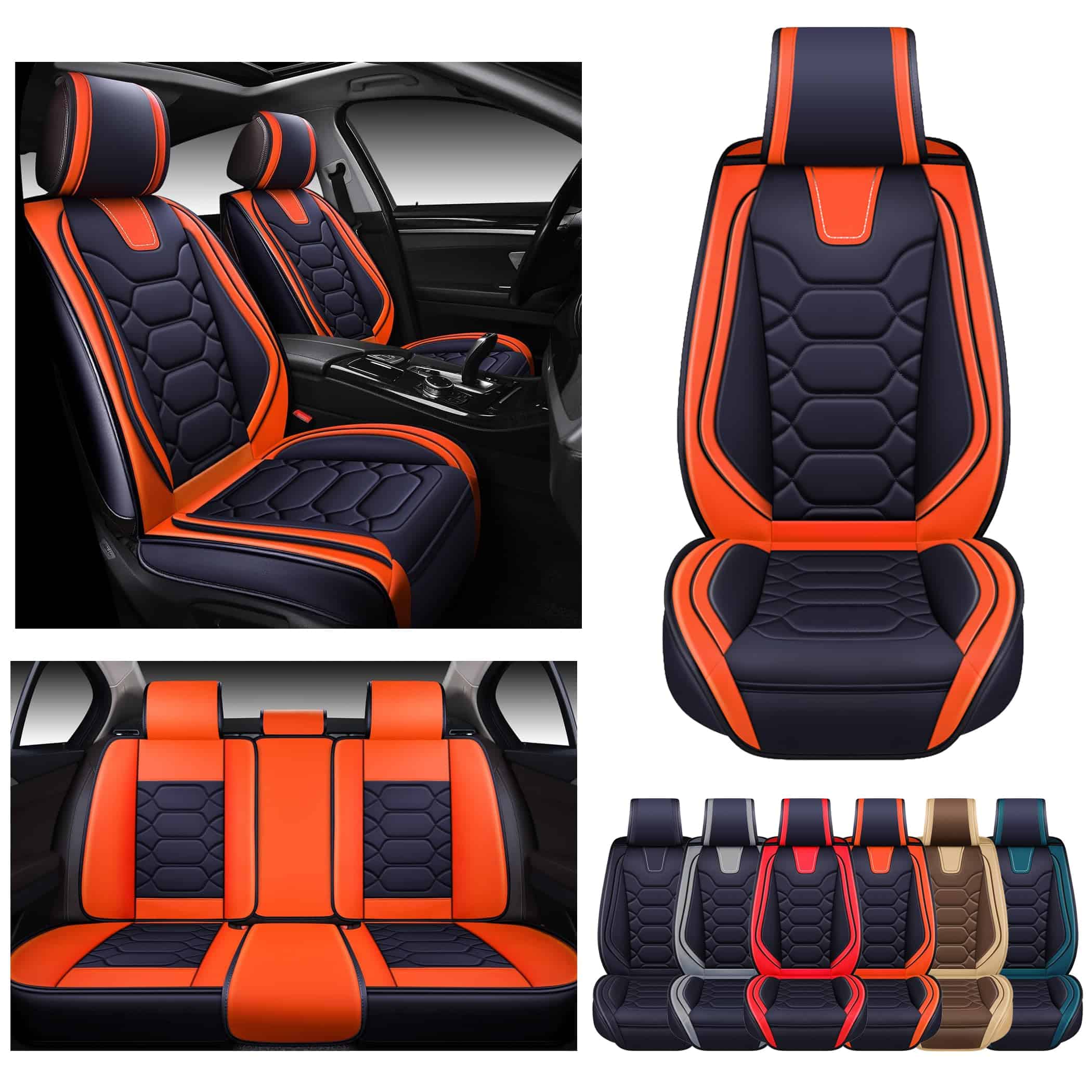 Cubiertas de asiento para automóvil OASIS -Naranja