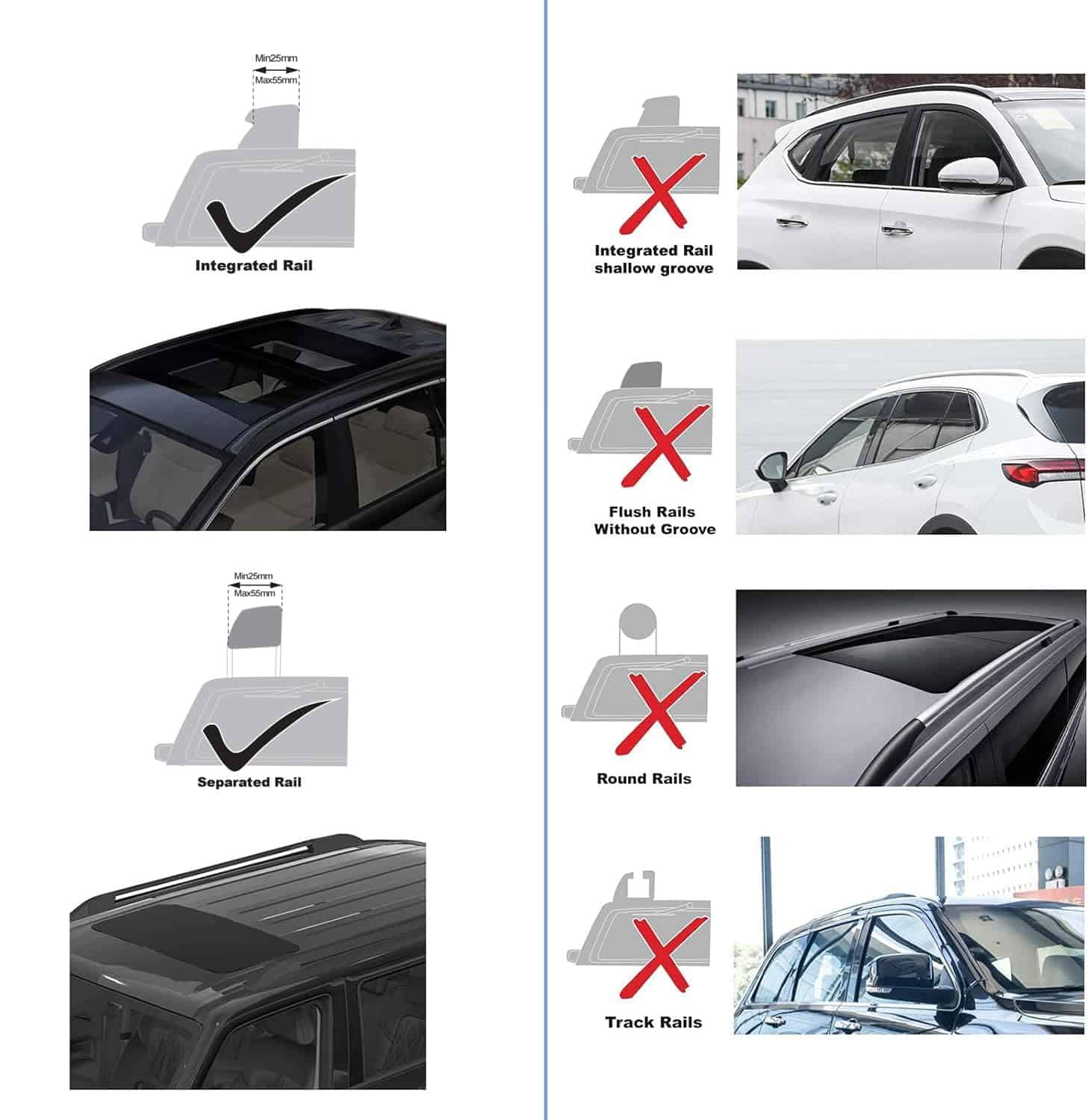 Barras Transversales de Techo de Aluminio COWVIE de 47 - Imagen 4