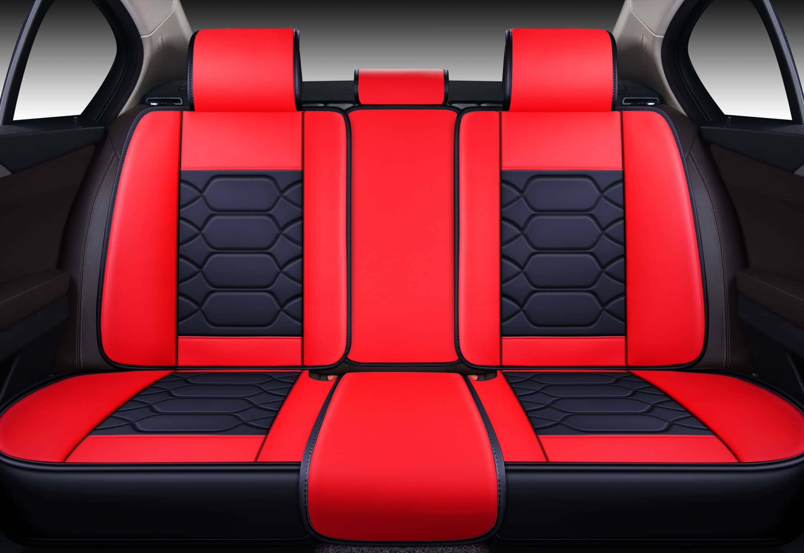 Cubiertas de Asiento para Automóvil OASIS -Negro y Rojo - Imagen 5