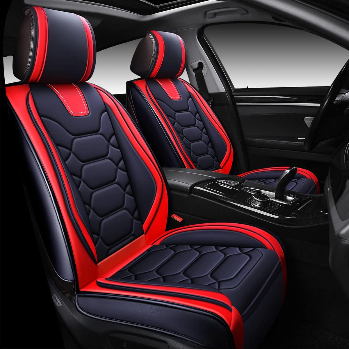 Cubiertas de Asiento para Automóvil OASIS -Negro y Rojo - Imagen 4