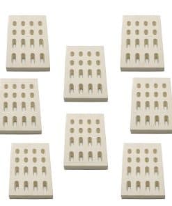 8-Pack de Briquetas de Cerámica para Parrilla, Acero