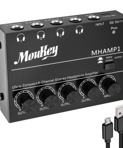 Amplificador de auriculares Moukey de 4 canales,