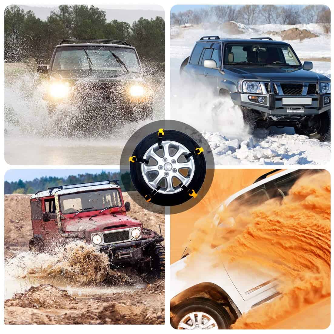 Cadenas antideslizantes para nieve ajustables universales - Imagen 9