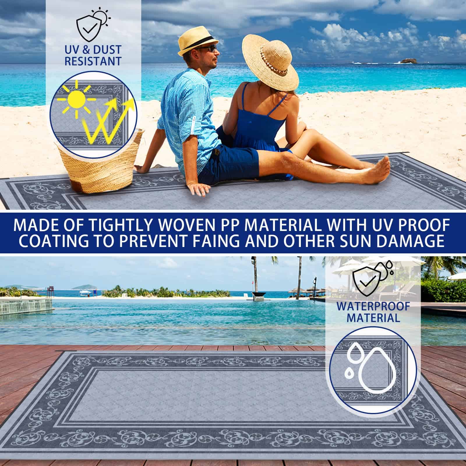 Tapetes para patio y RV EEZ RV Products 9ft x 12ft - Imagen 7