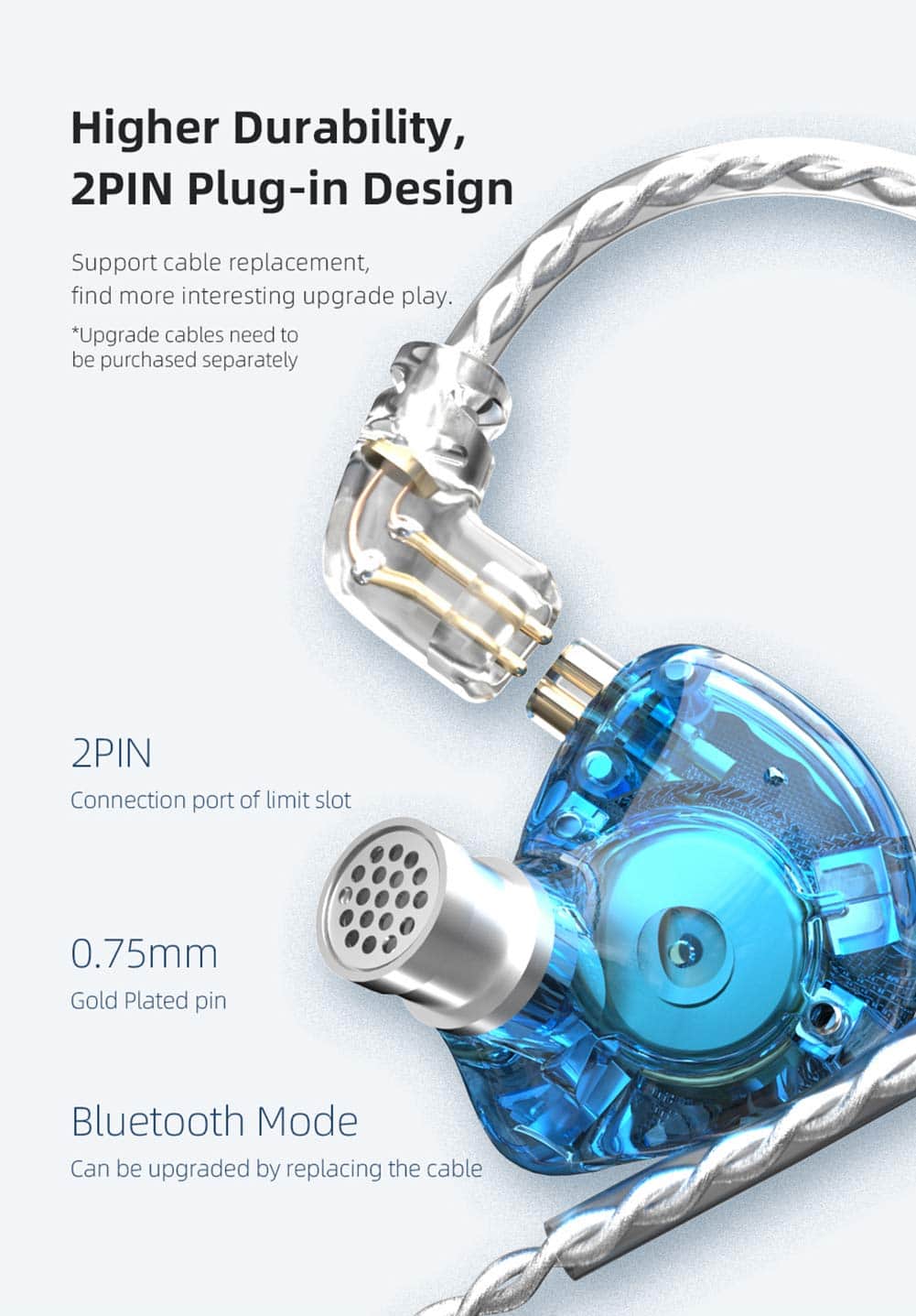 Audífonos intrauditivos KZ Zax, 16 unidades híbridas, 16 - Imagen 7