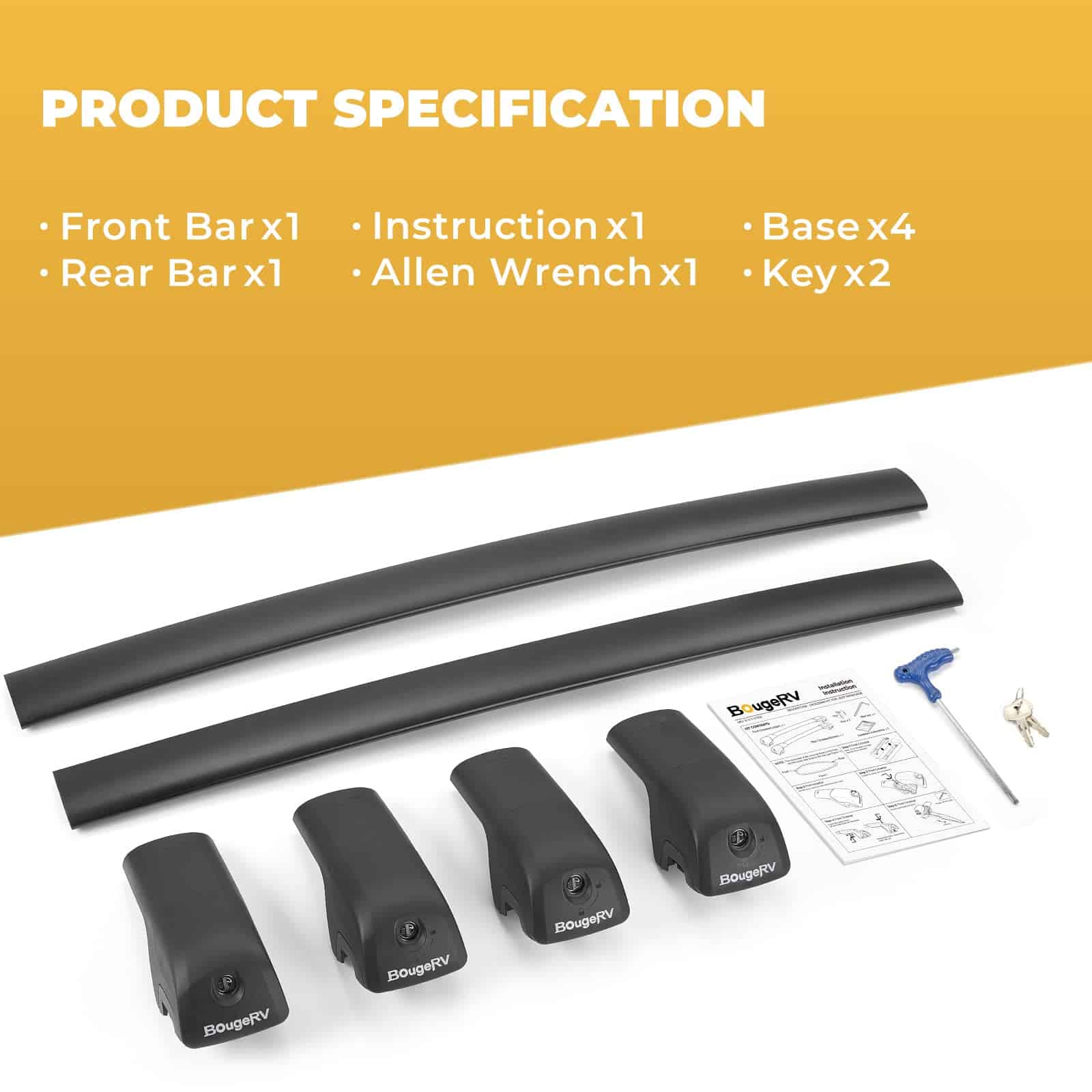 Barras Cruzadas de Techo Bloqueables BougeRV Compatible con - Imagen 6