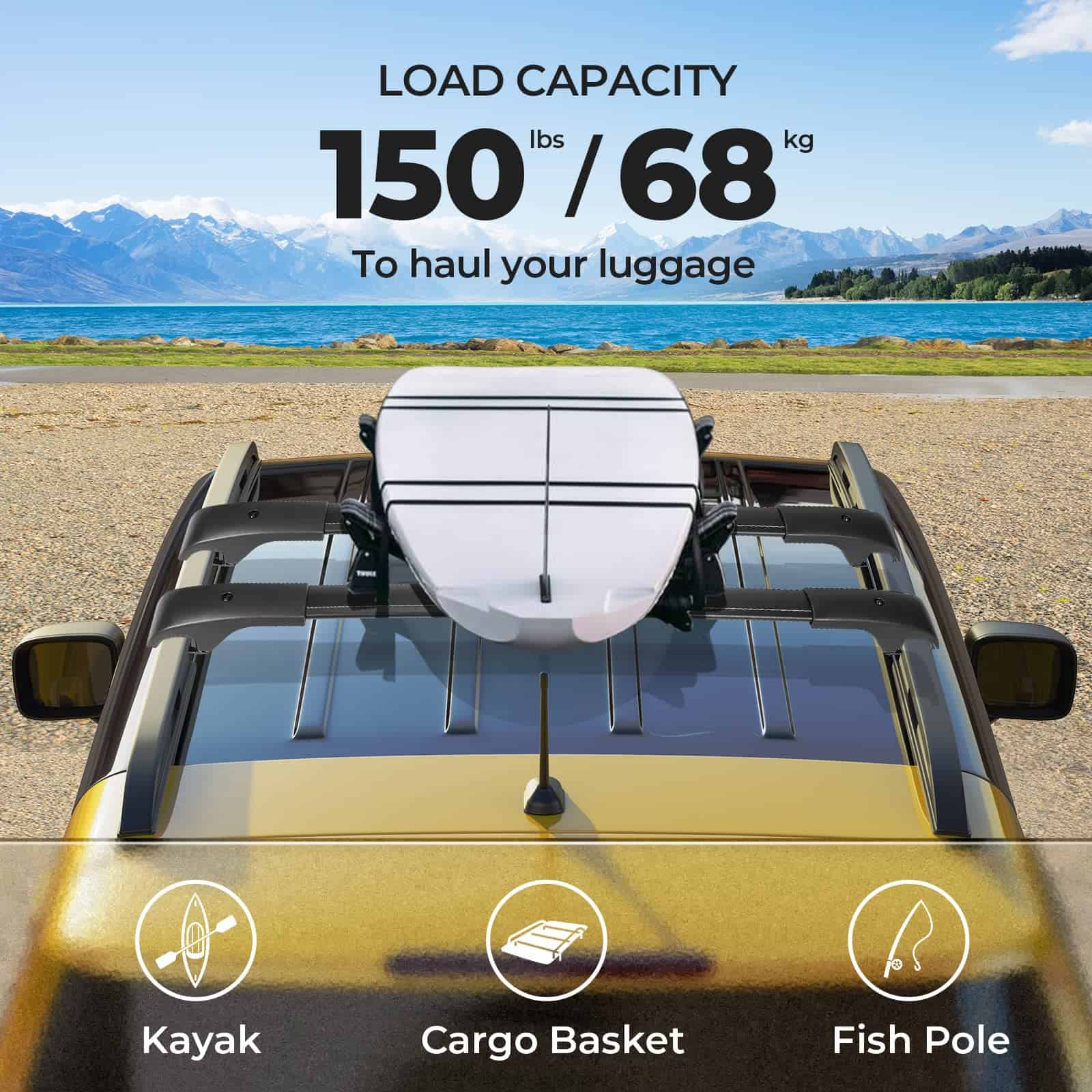 Barras Cruzadas de Techo Bloqueables BougeRV Compatible con - Imagen 4