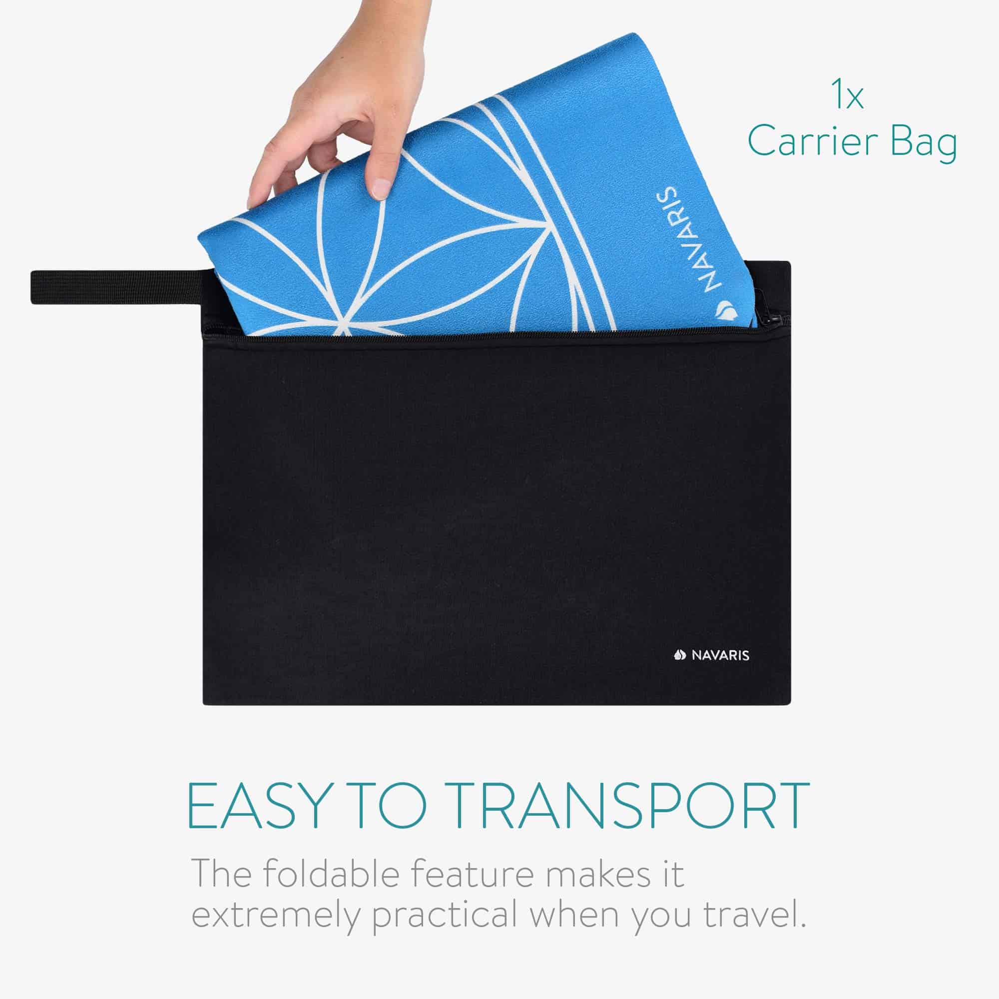 Tapete de Yoga Plegable Navaris para Viajes 1/16" (1.5mm) - - Imagen 5