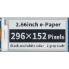Módulo de pantalla E-Paper E-Ink de 2.66 pulgadas Waveshare