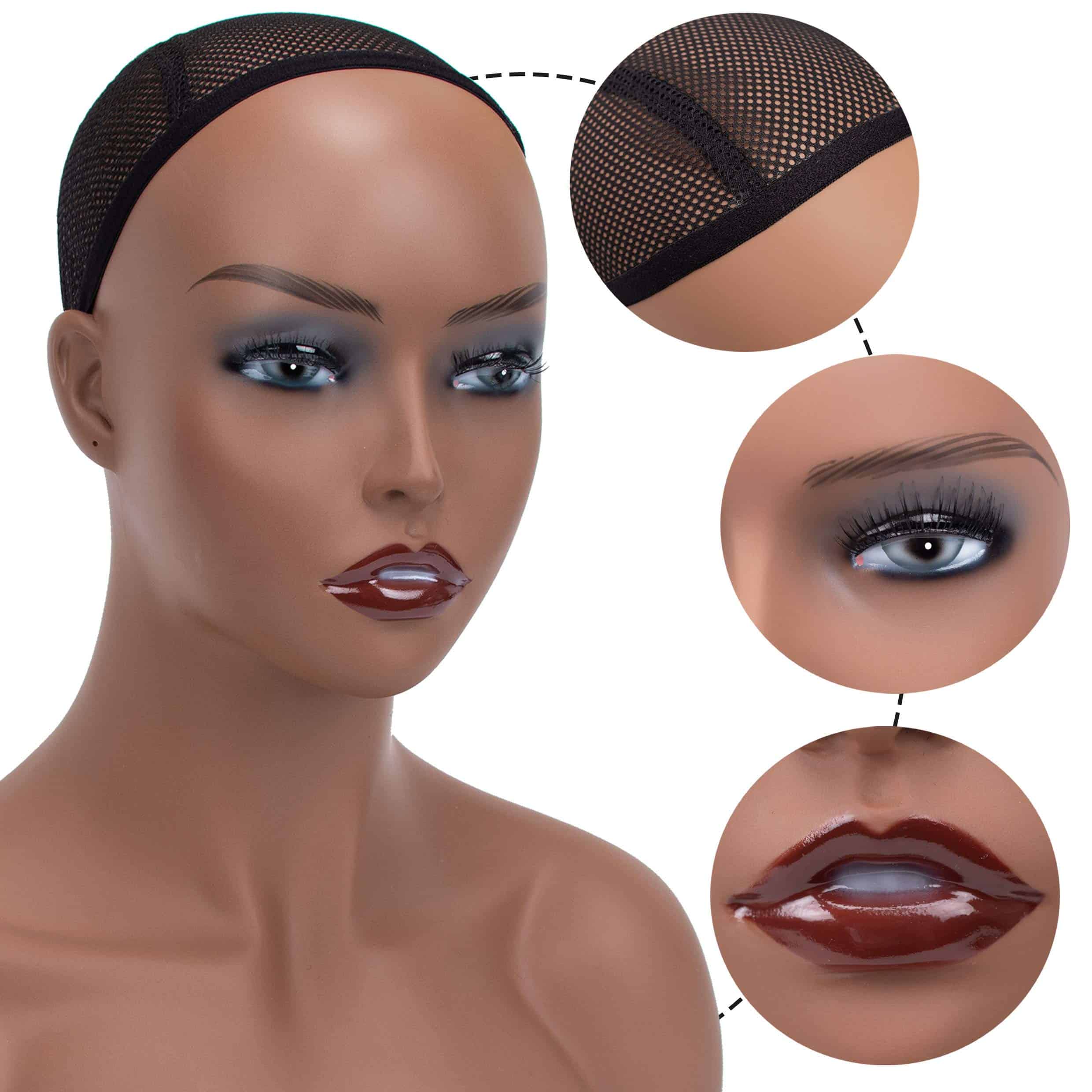 Cabeza de Maniquí A1 Pacific de PVC Realista Busto de - Imagen 3