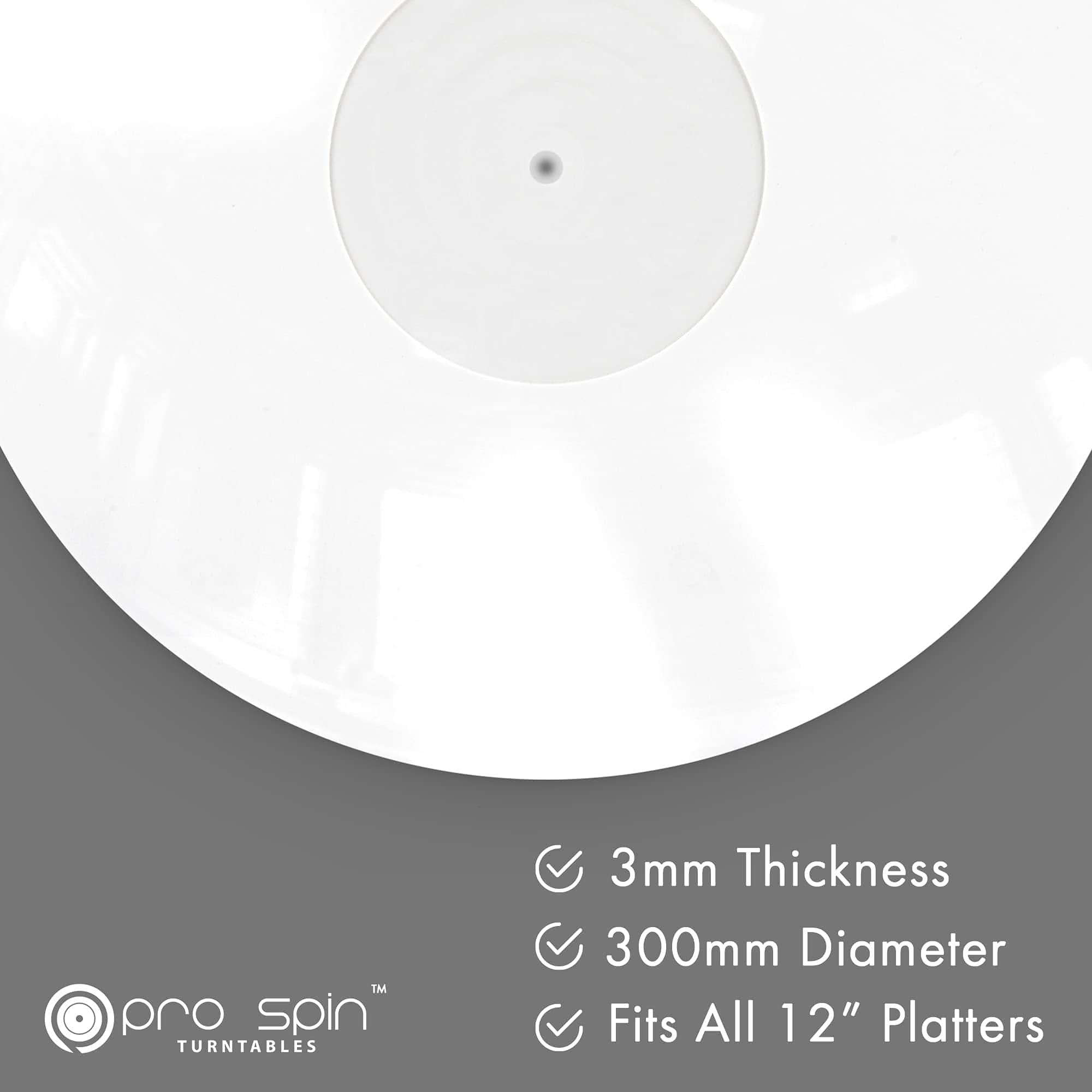 PRO SPIN Tapete de Tocadiscos de Acrílico Blanco - Tapete - Imagen 4