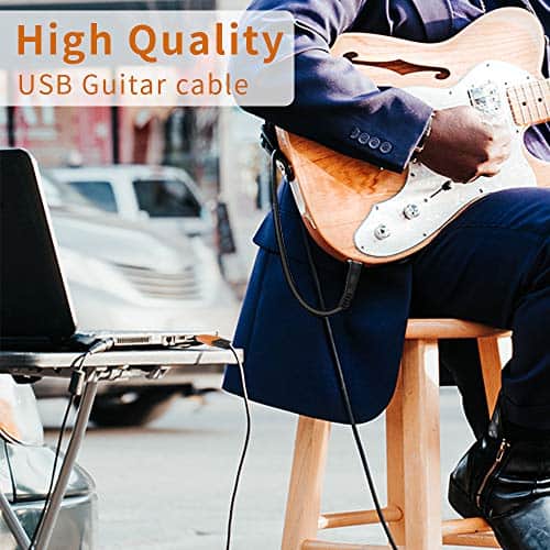 Cable de Guitarra USB YESPURE 10Ft, Interfaz de Guitarra - Imagen 4