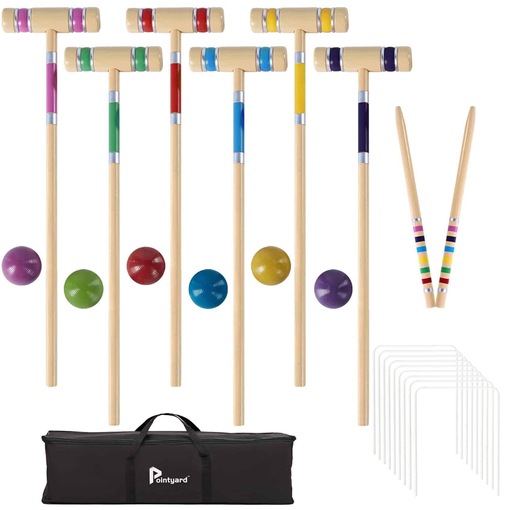 Juego de Croquet para Seis Jugadores de Pointyard, Set de