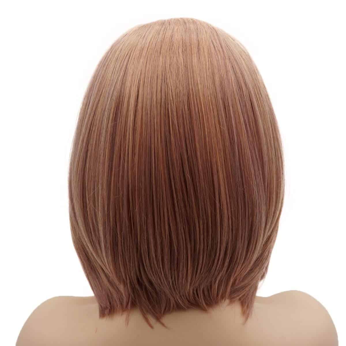 Peluca Frontal de Encaje Sintético Realista -Mezcla de Oro R - Imagen 6